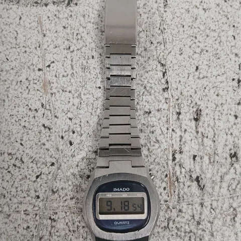 IMADO DIGITAL QUARTZ WRISTWATCH WITH STAINLESS STEEL BRACELET