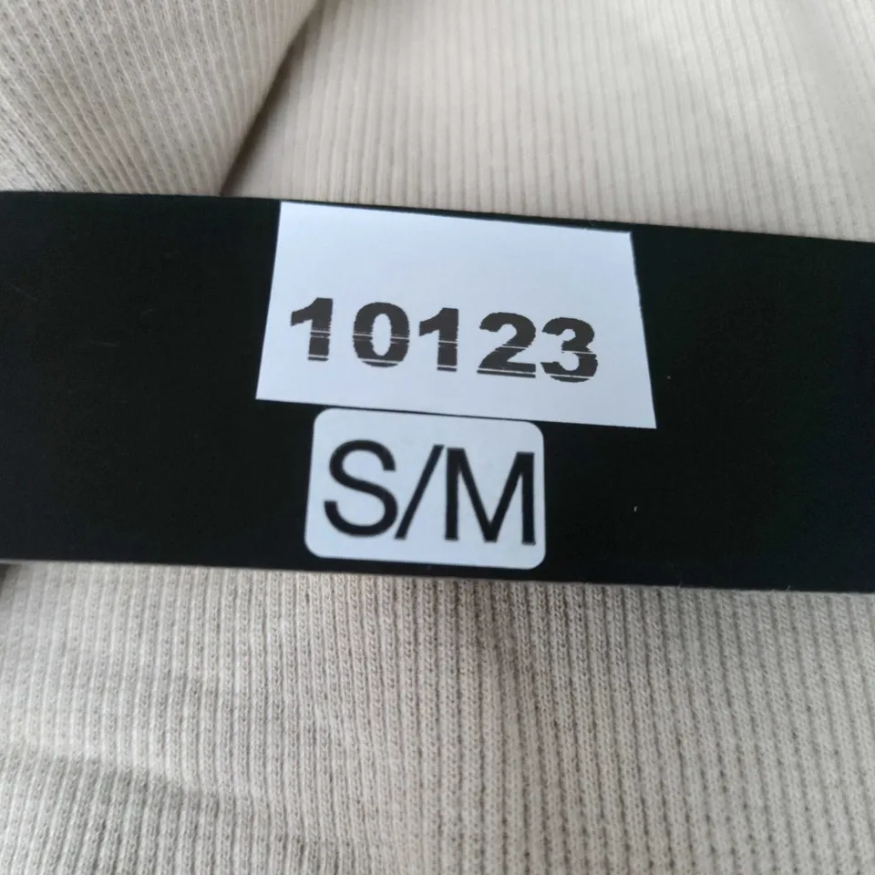 RISING BEIGE KNIT SET OF TOP AND TROUSERS, SIZE S/M