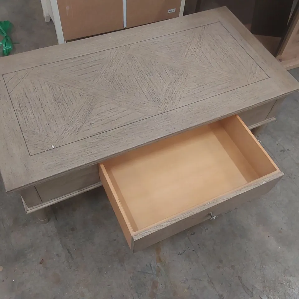 COLELLA SOLID WOOD COFFEE TABLE WITH STORAGE