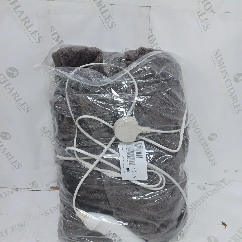 BOXED COZEE HOME VELVETSOFT HEATED THROW IN GREY