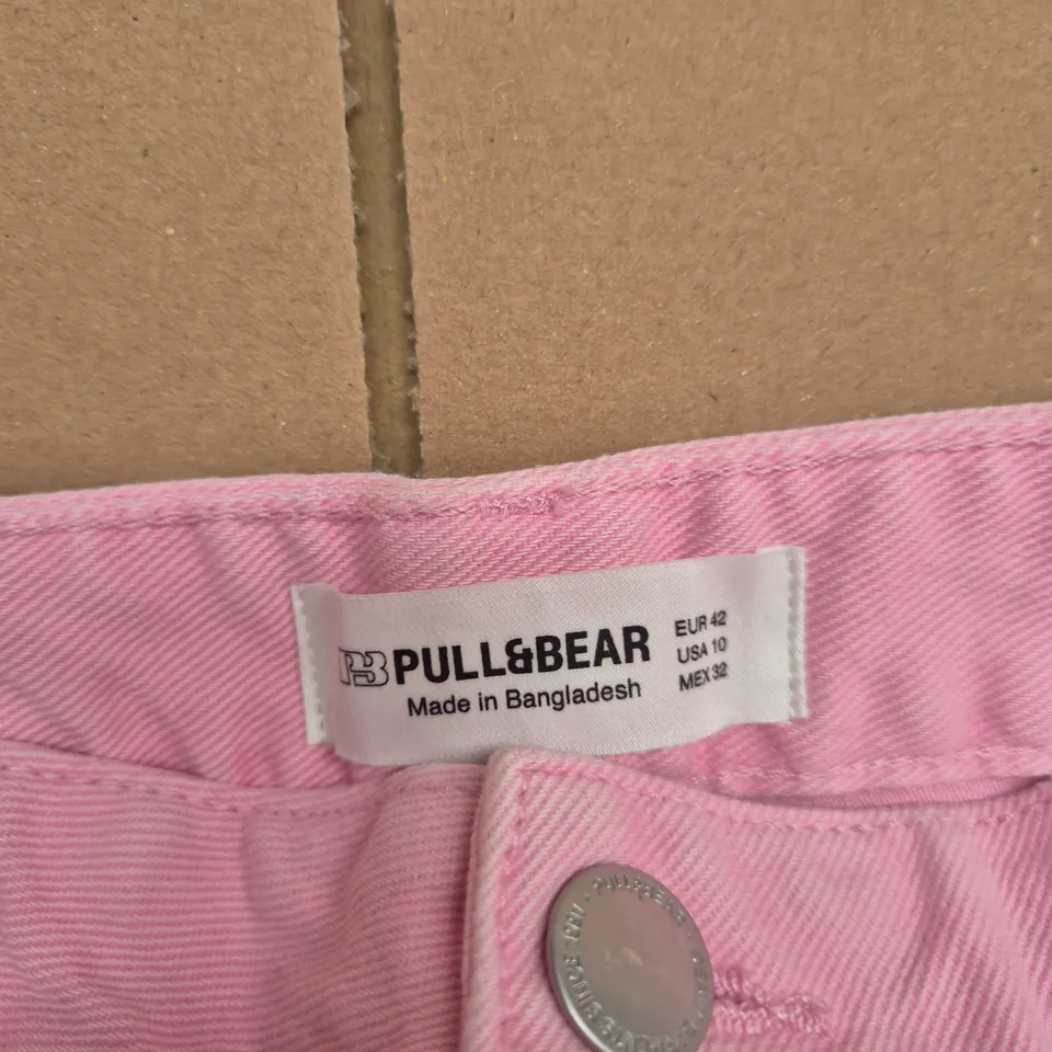 PULL&BEAR PINK JEANS – BARREL FIT, UK 14 (US 10, EUR 42)