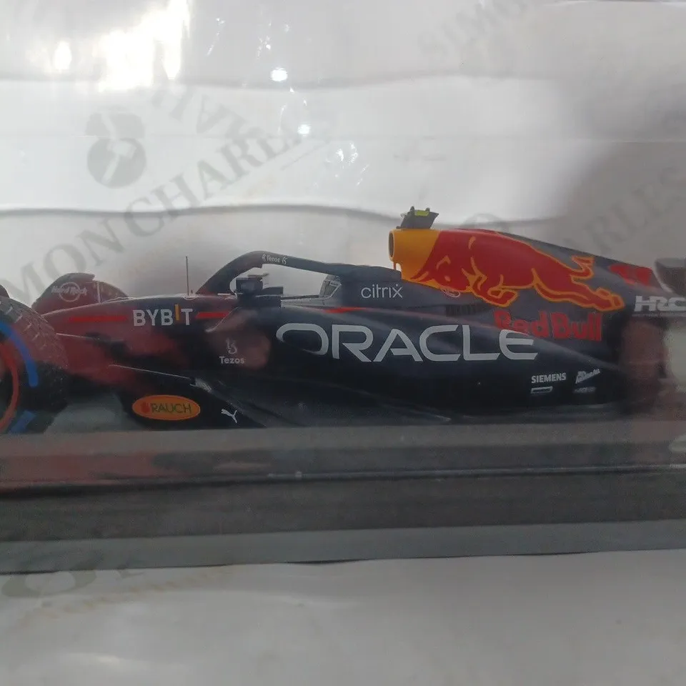 BOXED SPARK FORMULA ONE ORACLE RED BULL RACING RB18 NO.11 MONACO GP WINNER 2022 COLLECTIBLE 1:18 SCALE MODEL - 18S763