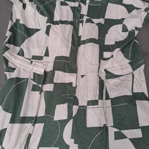 SEASALT ROSE TRELLIS JUMPSUIT IN GREEN/WHITE SIZE 8