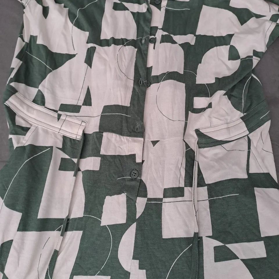 SEASALT ROSE TRELLIS JUMPSUIT IN GREEN/WHITE SIZE 8