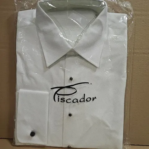 BAGGED PISCADOR LONG SLEEVE WHITE SHIRT - 15.5/40