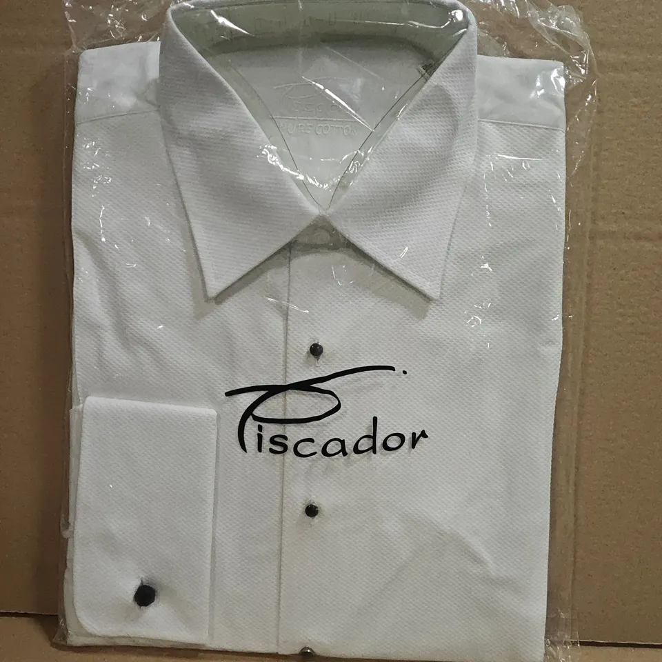 BAGGED PISCADOR LONG SLEEVE WHITE SHIRT - 15.5/40