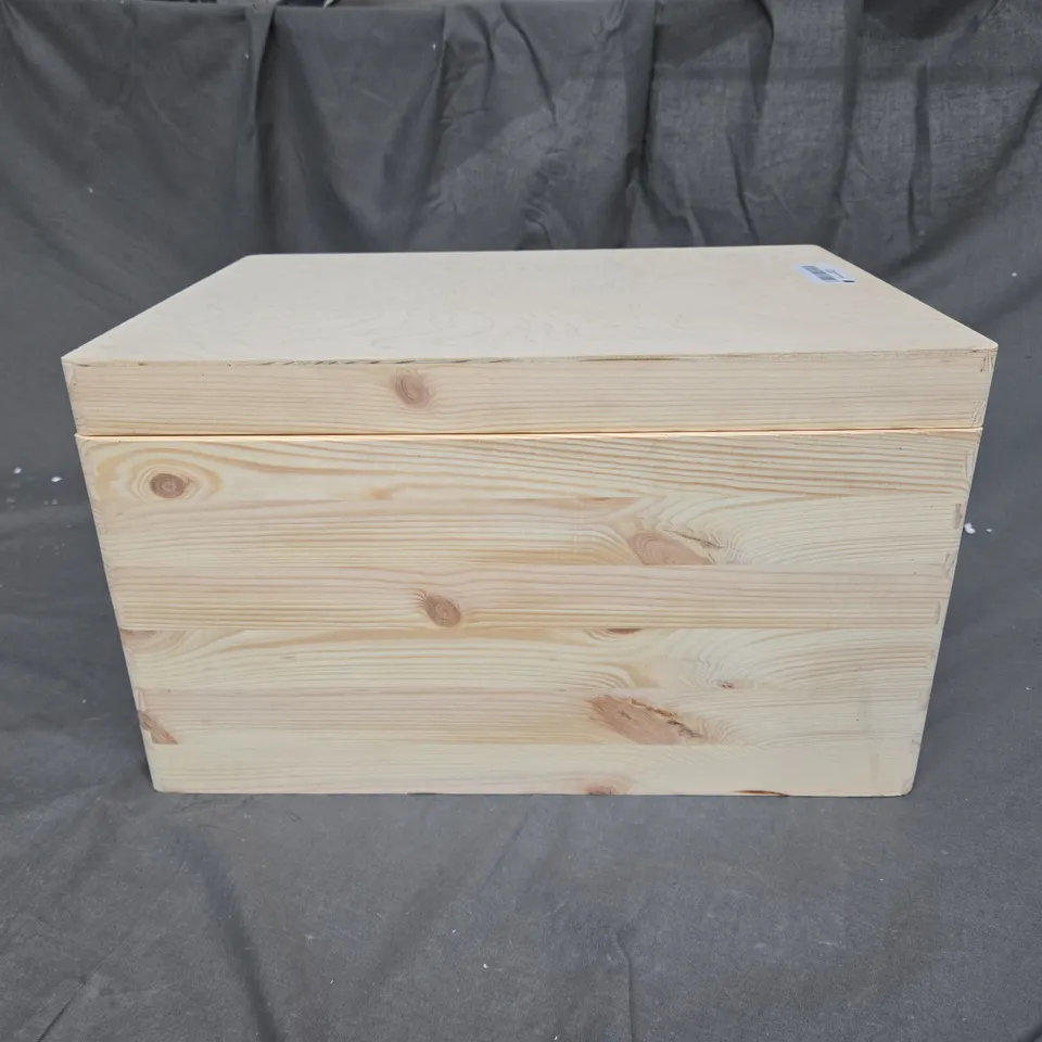 LARGE WOODEN BOX WITH HANDLES