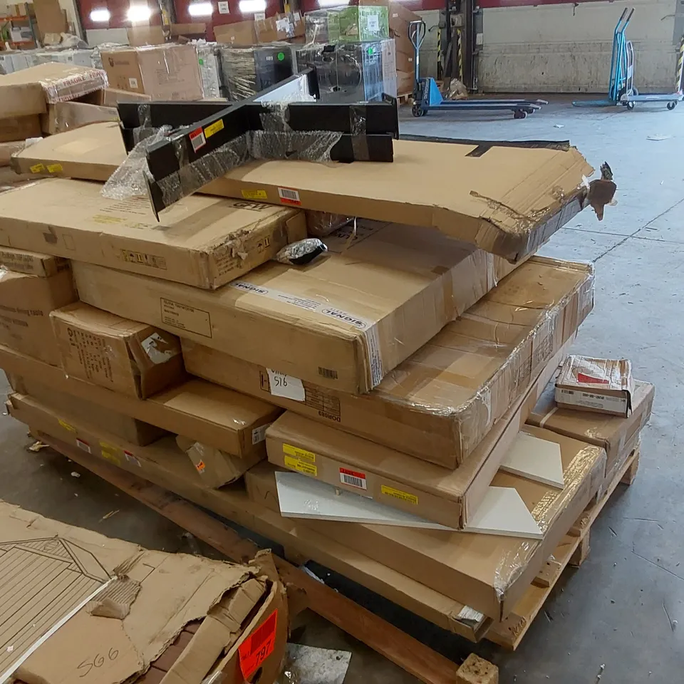 PALLET TO CONTAIN A LARGE ASSORTMENT OF ASSORTED FURNITURE PARTS 