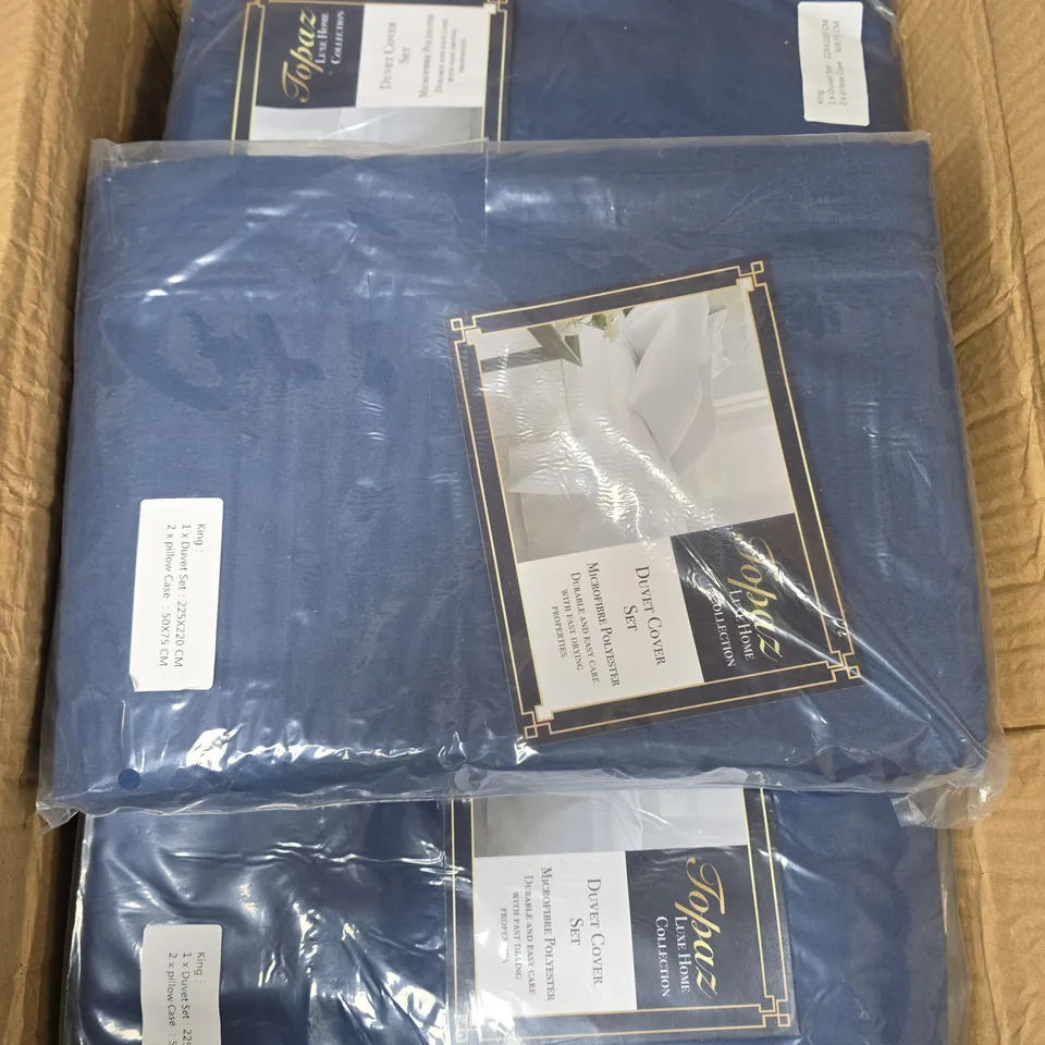 APPROXIMATELY 10 TOPAZ LUXE HOME COLLECTION DUVET COVER SETS - KING
