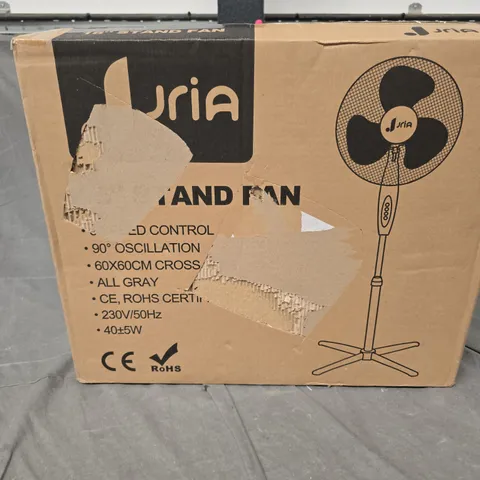 BOXED JRIA 16" STAND FAN IN GREY 
