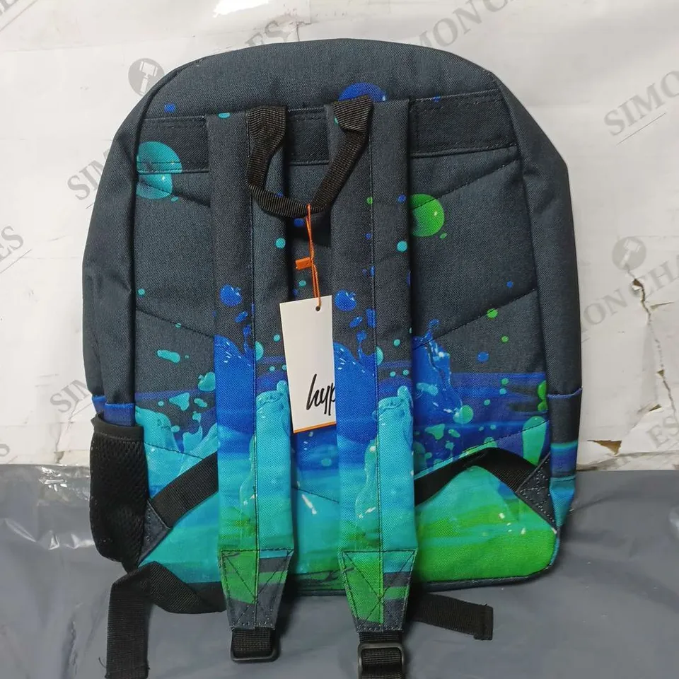 HYPE UNISEX BACK PACK BLACK 3D DROPLETS