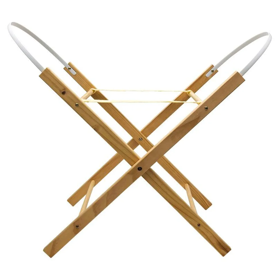 DOROTHY FOLDING MOSES BASKET STANC - PINE FINISH
