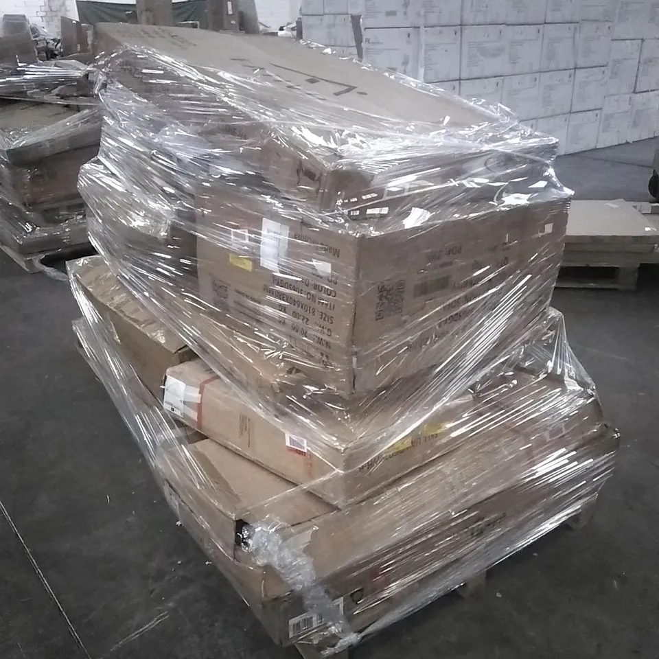 PALLET OF ASSORTED, INCOMPLETE FURNITURE PARTS AND PIECES 