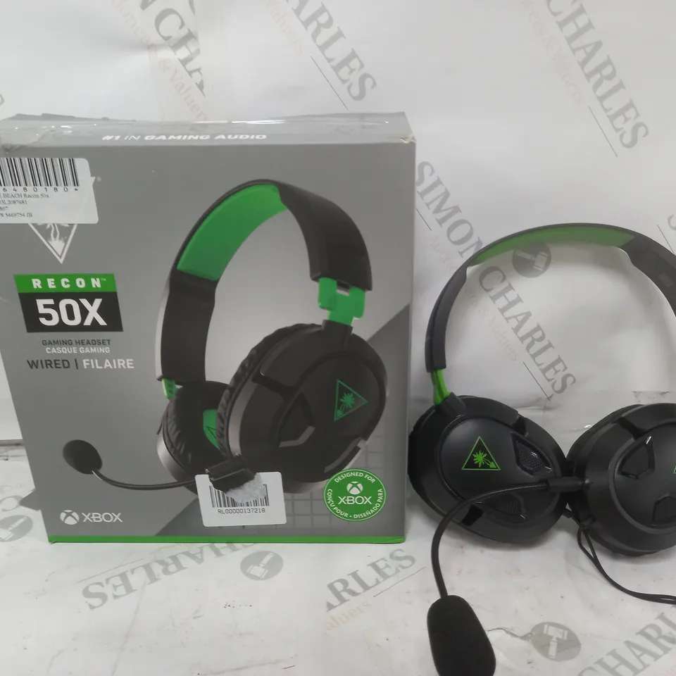 BOX OF APPROX 5 TURTLE BEACH RECON 50X HEADSETS IN BLACK 