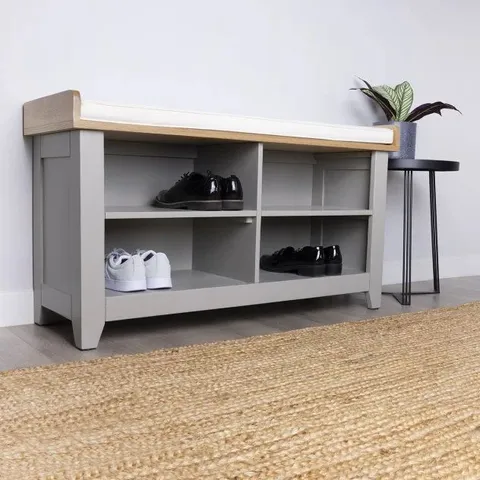 BRAND NEW BOXED HALLWAY BENCH WITH OPEN SHOE TIDY (1 BOX)