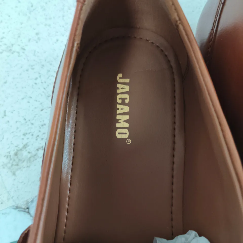 JACAMO BROWN LEATHER LOAFERS – MEN'S SLIP-ON SHOES UK SIZE 13