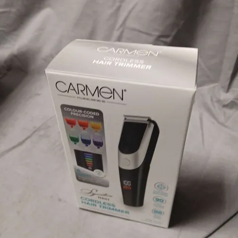 CARMEN CORDLESS HAIR TRIMMER – SIGNATURE SERIES, COLOUR-CODED PRECISION