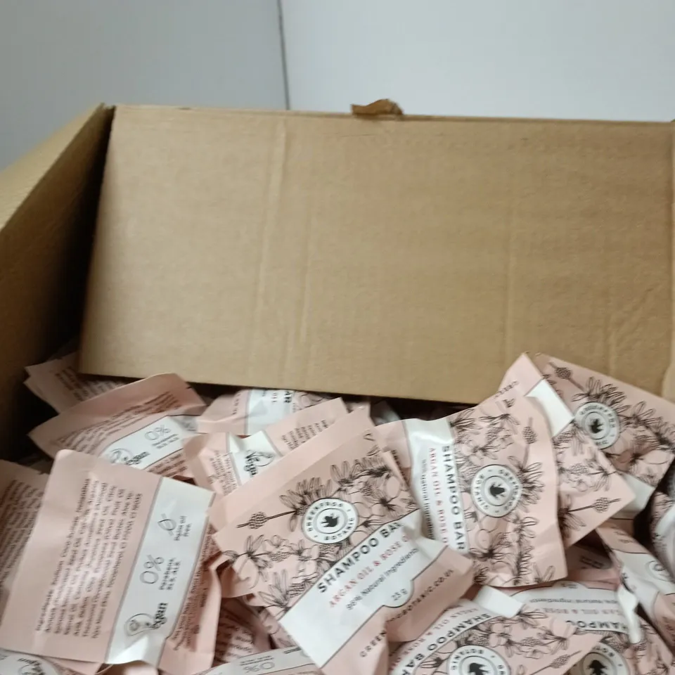 BOX OF APPROXIMATELY 280 X ROSE OIL SHAMPOO BAR