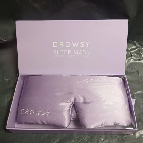 DROWSY SLEEP MASK – LAVENDER HAZE, PADDED SILK EYE PILLOW