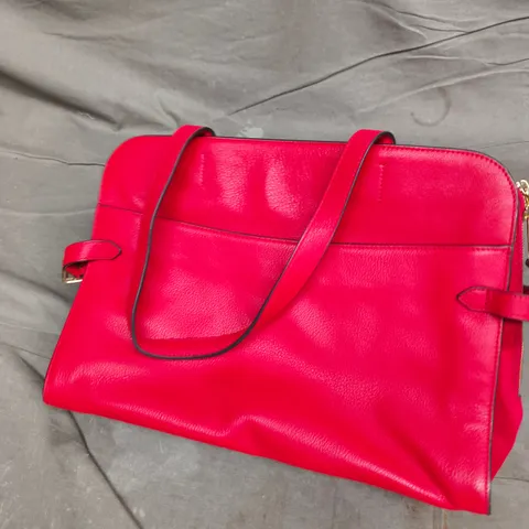 HOBBS RED PEBBLE LEATHER CROSSBODY BAG