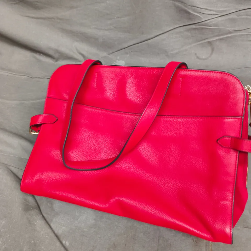 HOBBS RED PEBBLE LEATHER CROSSBODY BAG
