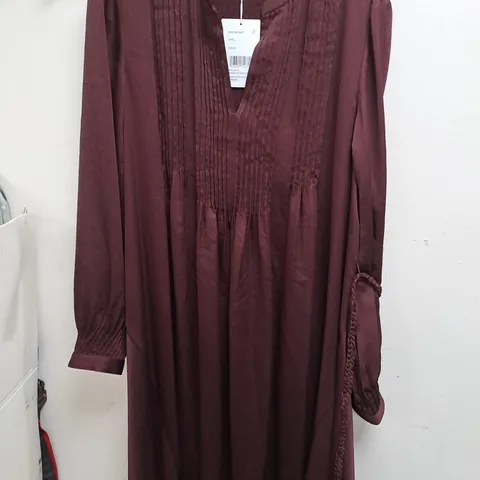 LAFAYETTE BURGUNDY MIDI DRESS SIZE M 