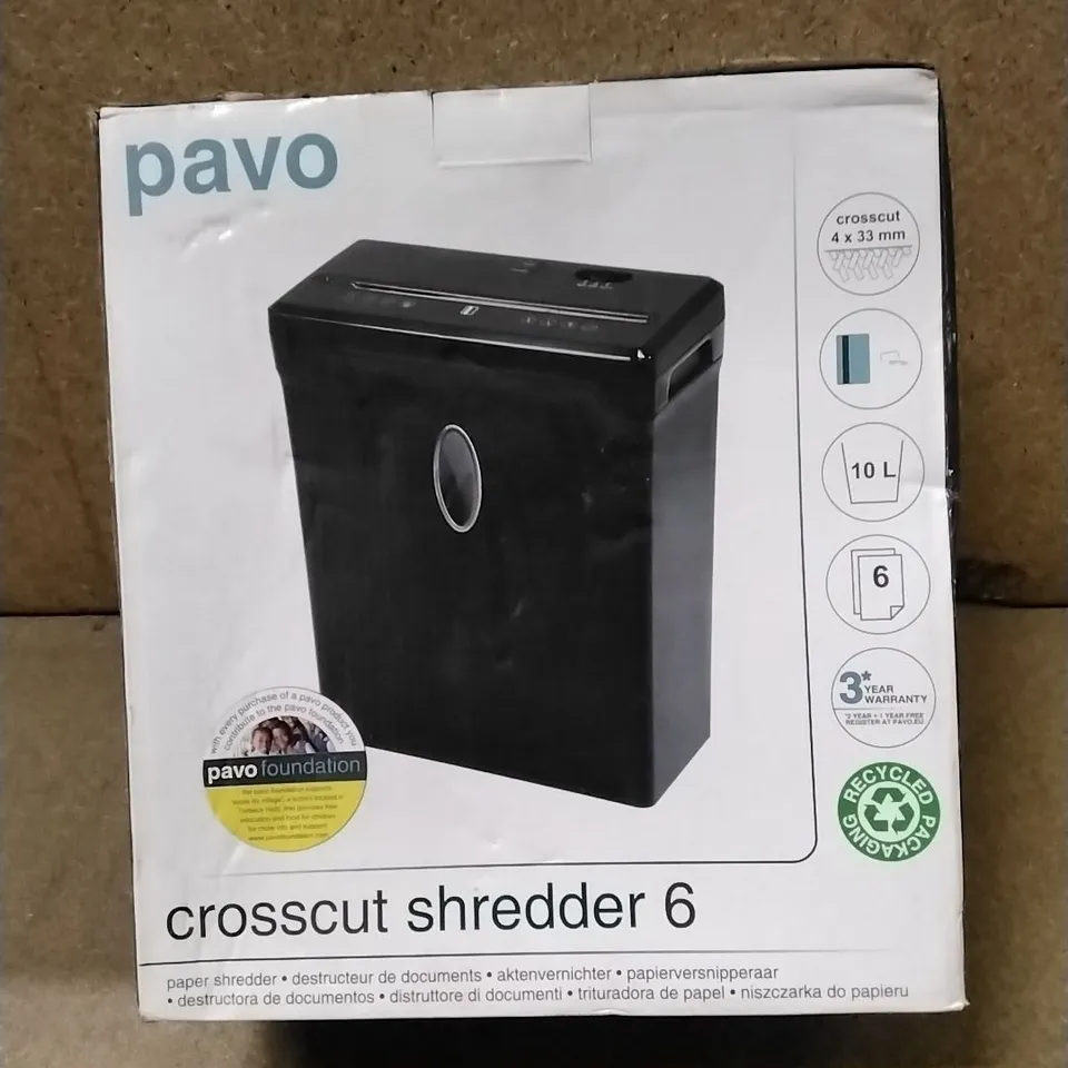 BOXED PAVO 10L CROSSCUT SHREDDER 6