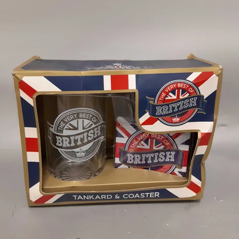 TANKARD & COASTER SET - BEST OF BRITISH