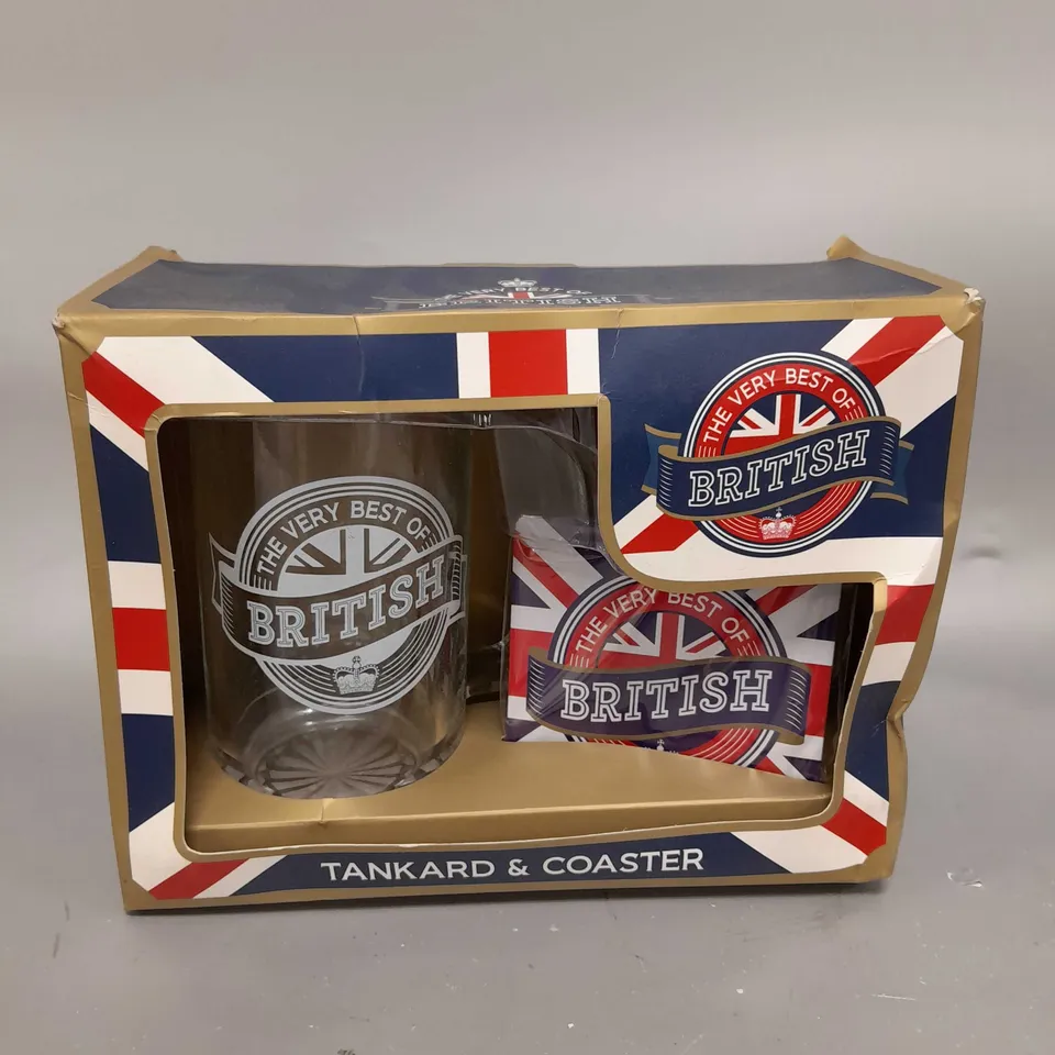 TANKARD & COASTER SET - BEST OF BRITISH