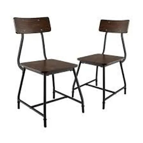 BOXED COSTWAY SET OF 2 BROWN DINING CHAIR