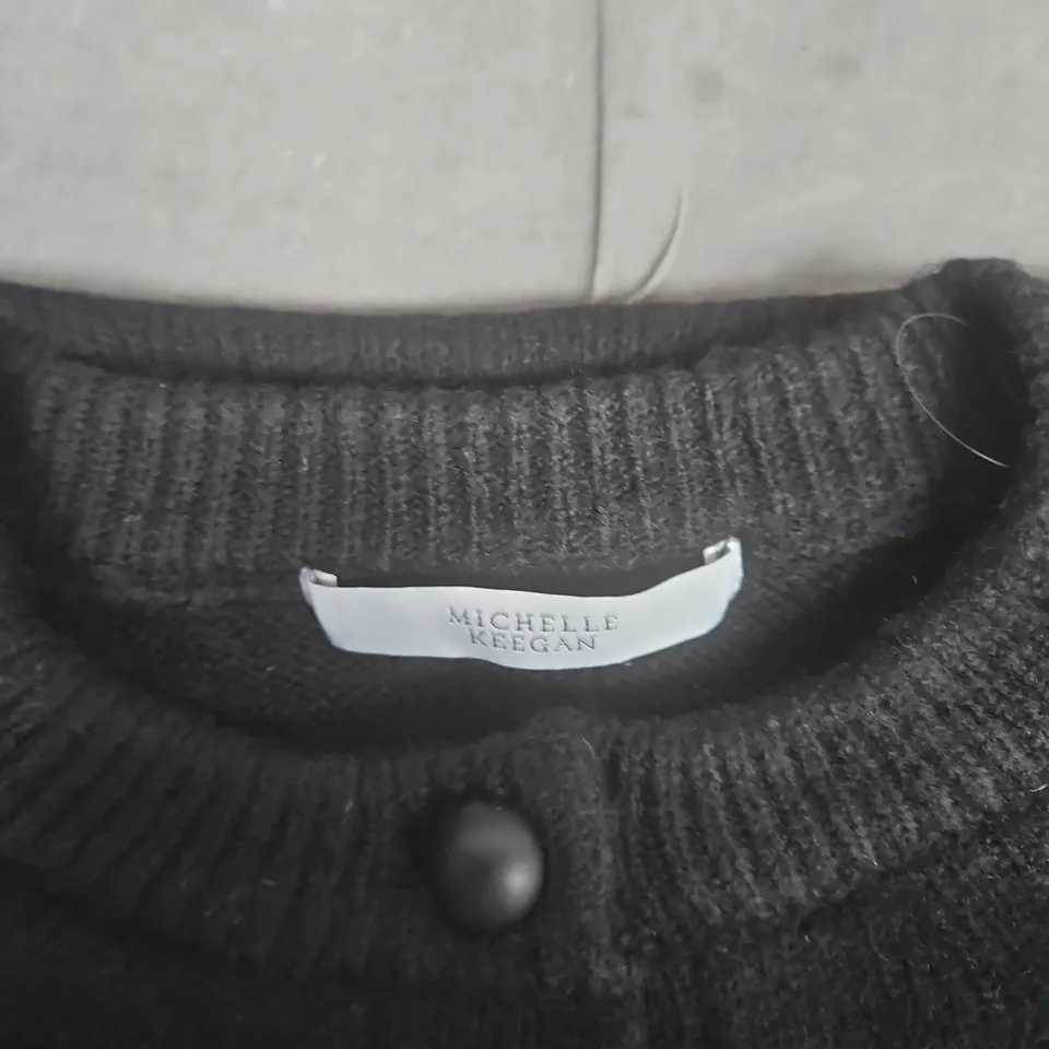 MICHELLE KEEGAN BLACK KNIT CARDIGAN – UK SIZE 10