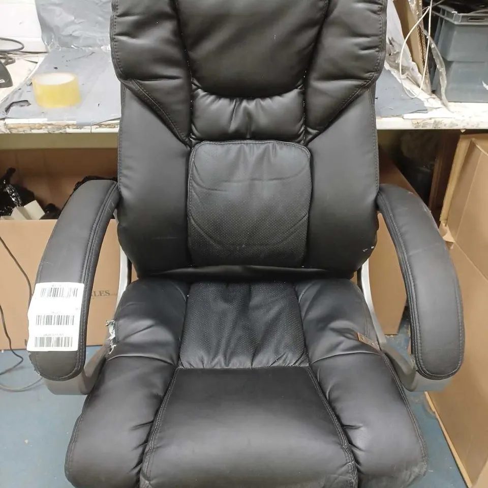 PU DIRECTORS OFFICE CHAIR - BLACK (COLLECTION ONLY)