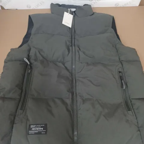 JUST HYPE MENS GILET IN GREY - XL