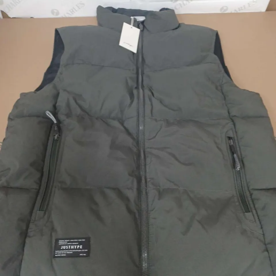JUST HYPE MENS GILET IN GREY - XL
