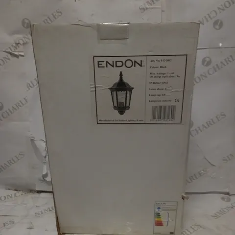 ENDON VICTORIAN INSPIRED WALL HANGING LIGHT FITTING IN BLACK, E27 MAX WATT 60W ESE 13W - COLLECTION ONLY