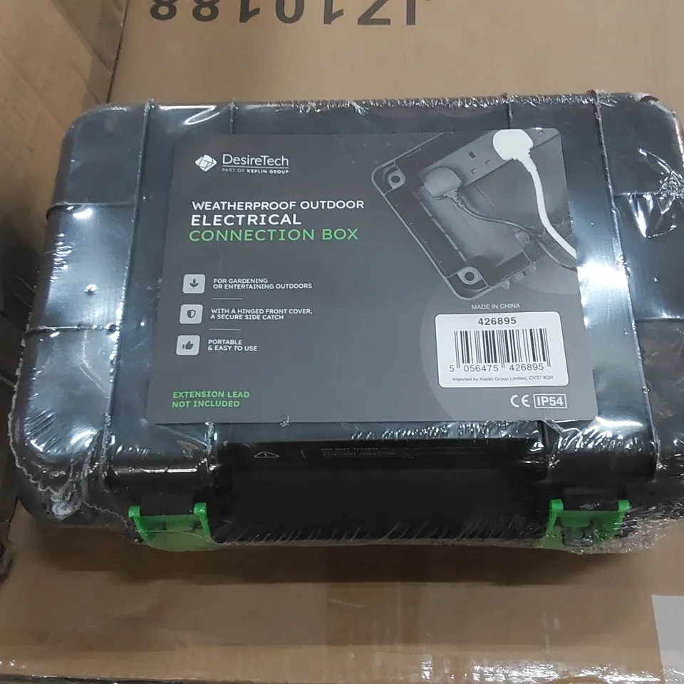 BOXED DESIRETECH WEATHERPROOF OUTDOOR ELECTRICAL CONNECTION BOX