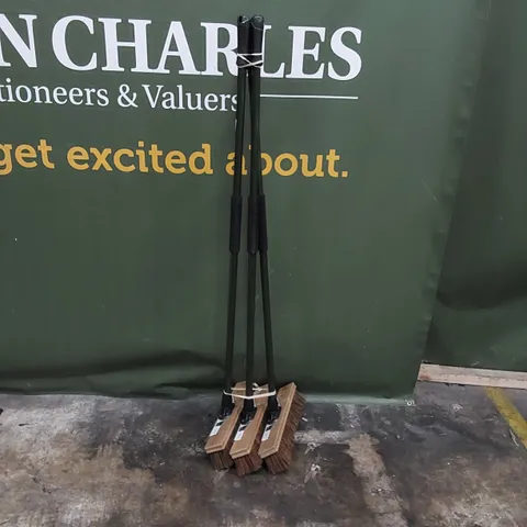 3 X CHARLES BENTLEY HEAVY DUTY UTILITY BROOMS