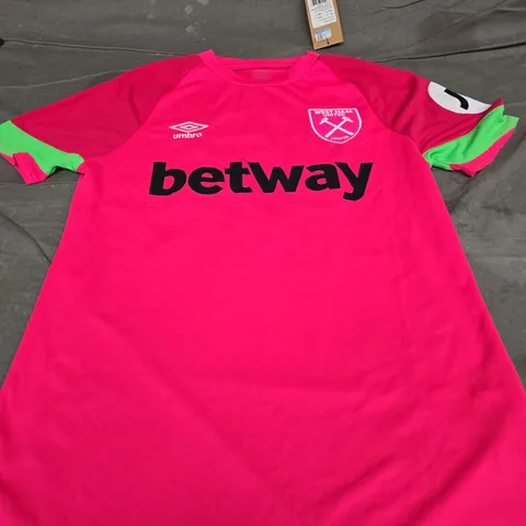 SIGNED WEST HAM UNITED GOALKEEPER SHIRT – AREOLA 13 - SIZE SMALL
