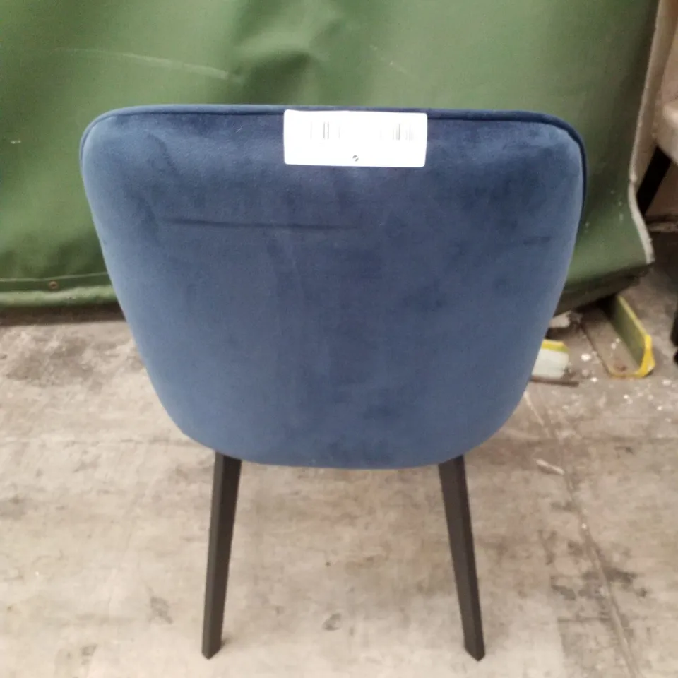 BLUE FABRIC DINING CHAIR