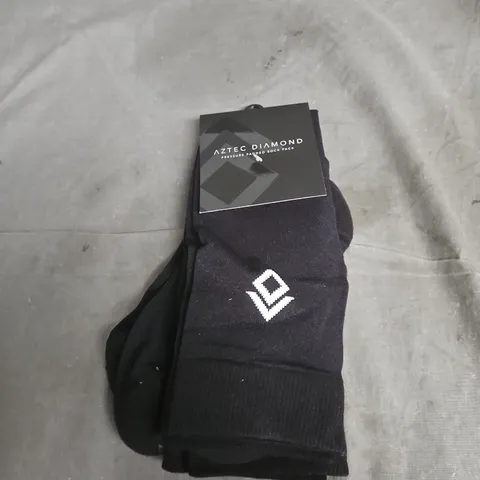 AZTEC DIAMOND BLACK PRESSURE PADDED SOCK TWIN PACK – ONE SIZE