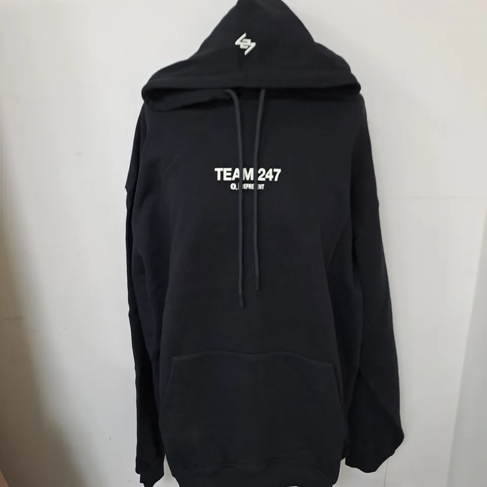 REPRESENT 247 OVERSIZED HOODIE BLACK - LARGE