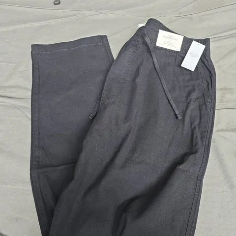 HOLLISTER LOOSE LINEN-BLEND PANTS IN BLACK - XL TALL