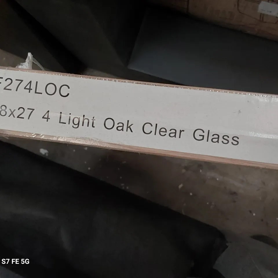 DESIGNER LIGHT OAK 4 CLEAR GLAZED PANEL INTERNAL DOOR 78 × 27