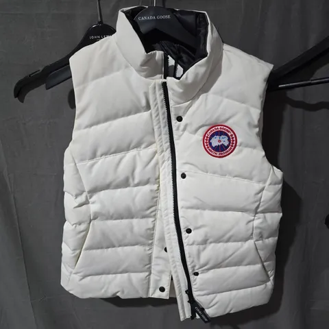 CANADA GOOSE ARCTIC PROGRAM VEST – WHITE QUILTED PUFFER, XS (UK XS)