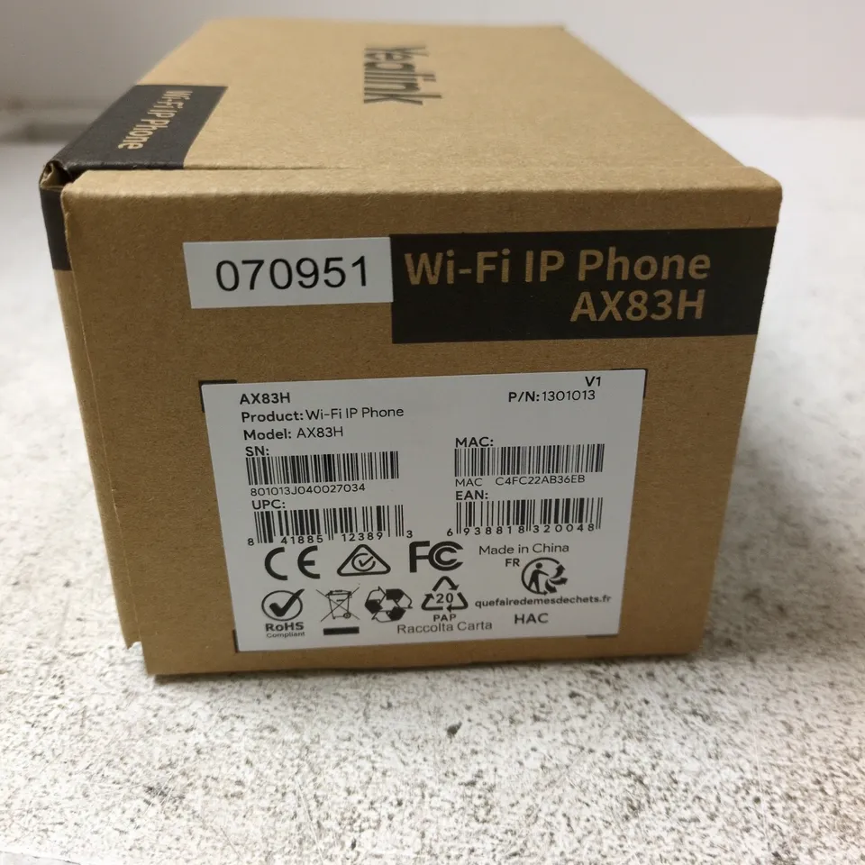 YEALINK WI-FI IP PHONE AX83H – BOXED