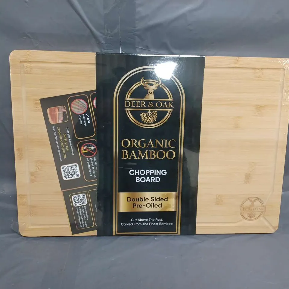 DEER & OAK ORGANIC BAMBOO CHOPPING BOARD 