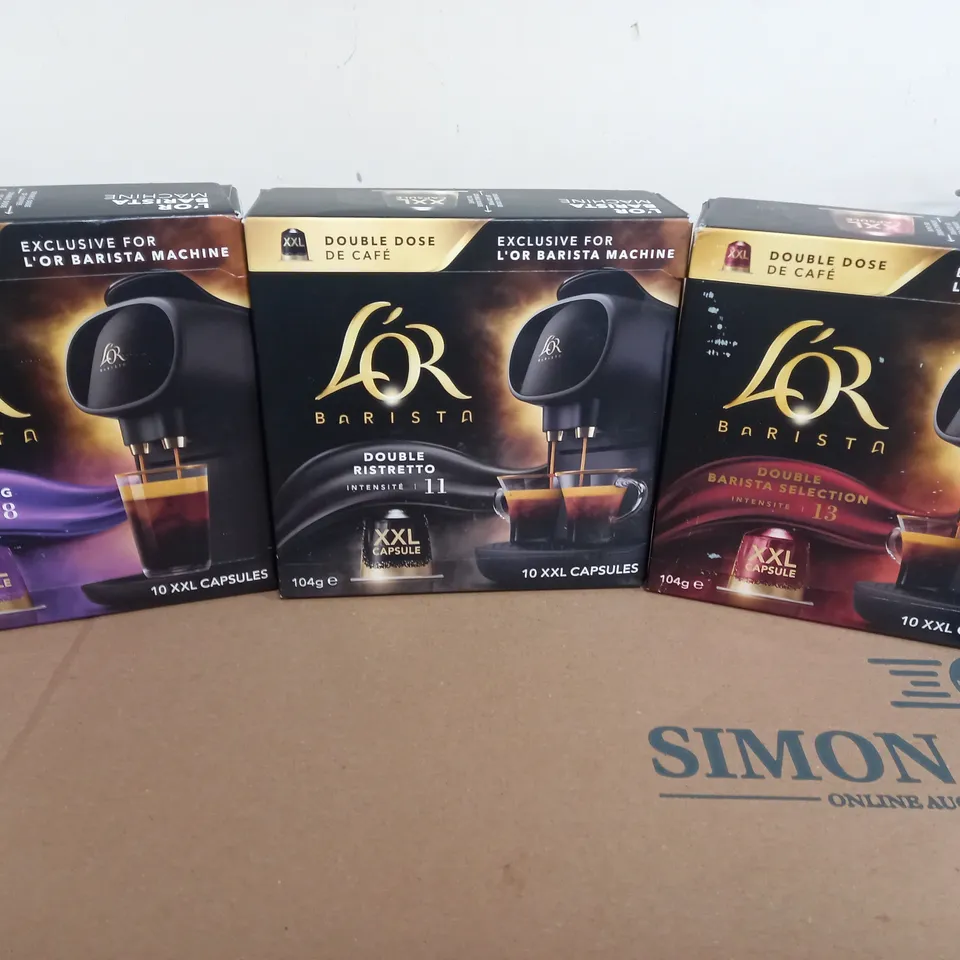 LOT OF 3 L'OR BARISTA 10 X XXL CAPSULES 3 FLAVOURS