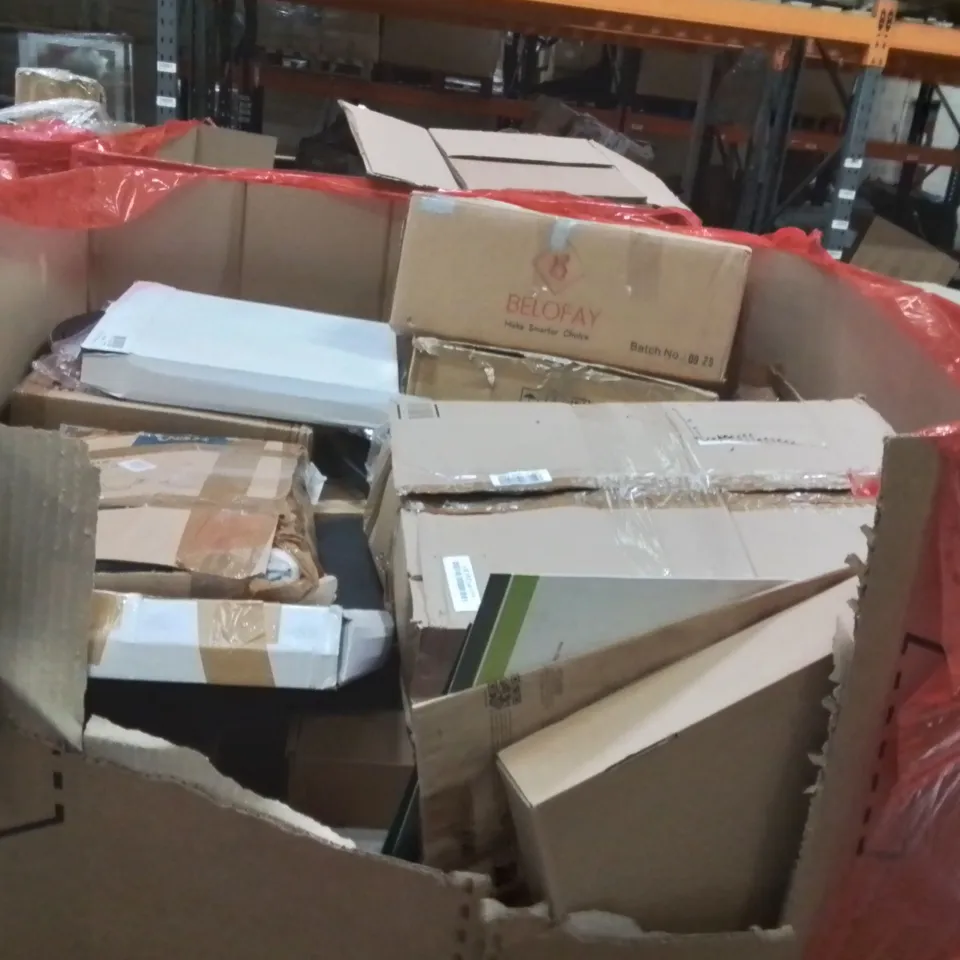 PALLET OF ASSORTED HOUSEHOLD GOODS AND PRODUCTS TO INCLUDE;FOOT MASSAGER,BALLOON ARCH,BLUE LIGHT SCREEN PROTECTOR