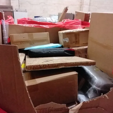 PALLET OF ASSORTED HOUSEHOLD GOODS AND PRODUCTS TO INCLUDE;FOLDING WAGON,SUITCASE,CANVAS
