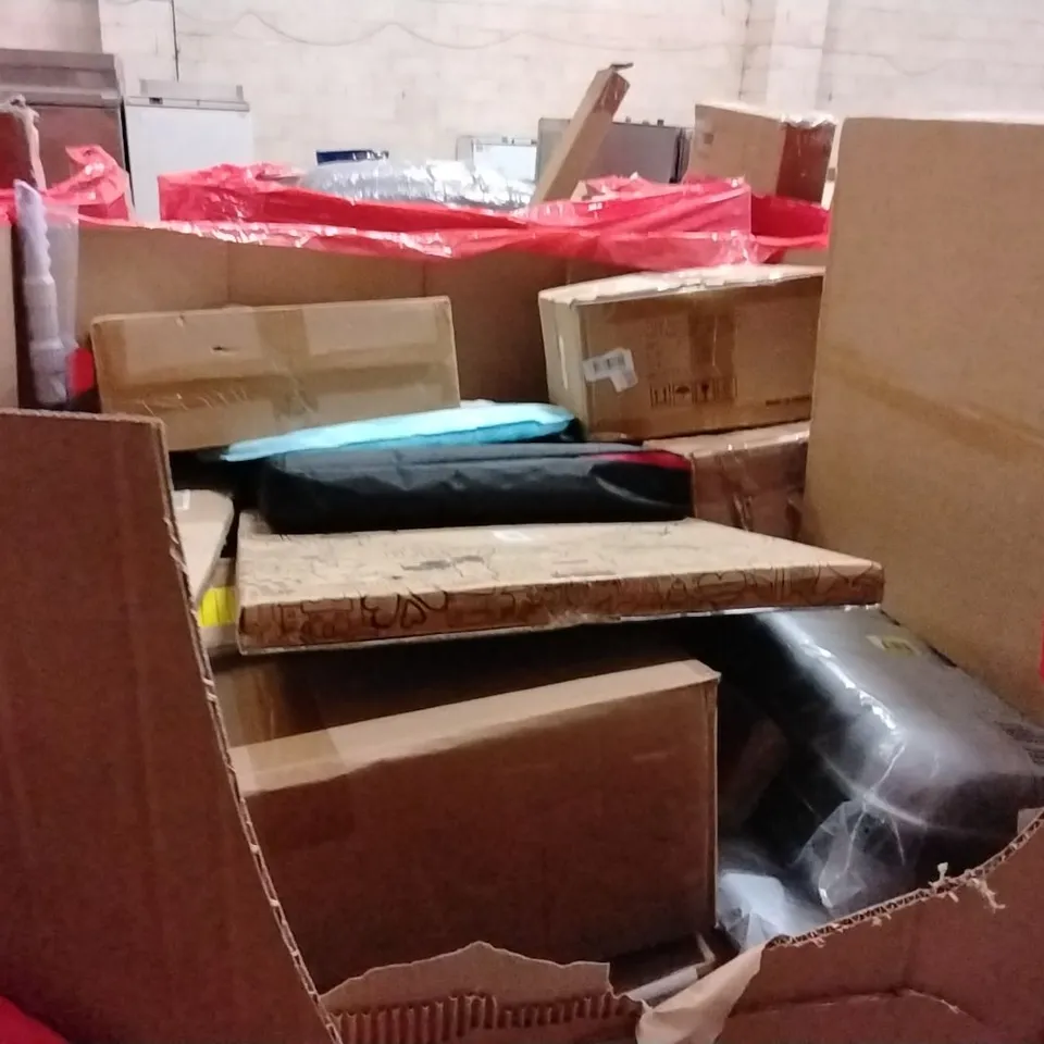 PALLET OF ASSORTED HOUSEHOLD GOODS AND PRODUCTS TO INCLUDE;FOLDING WAGON,SUITCASE,CANVAS